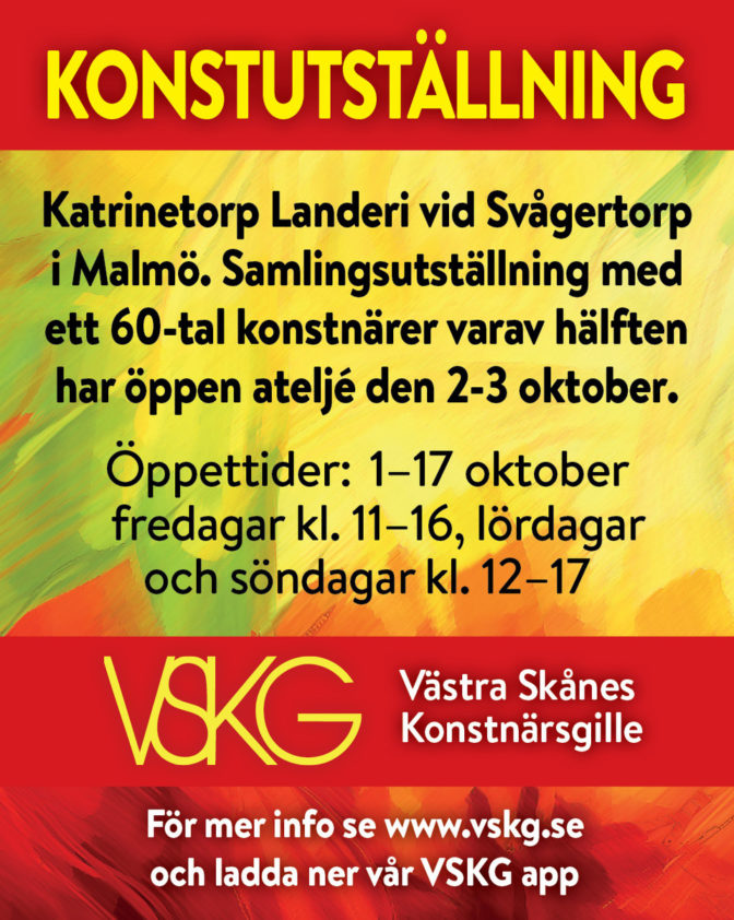 Konstutställning på Katrinetorp Landeri i oktober