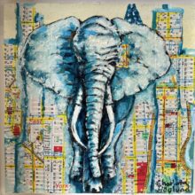 ” Elephant in New York” blandteknik