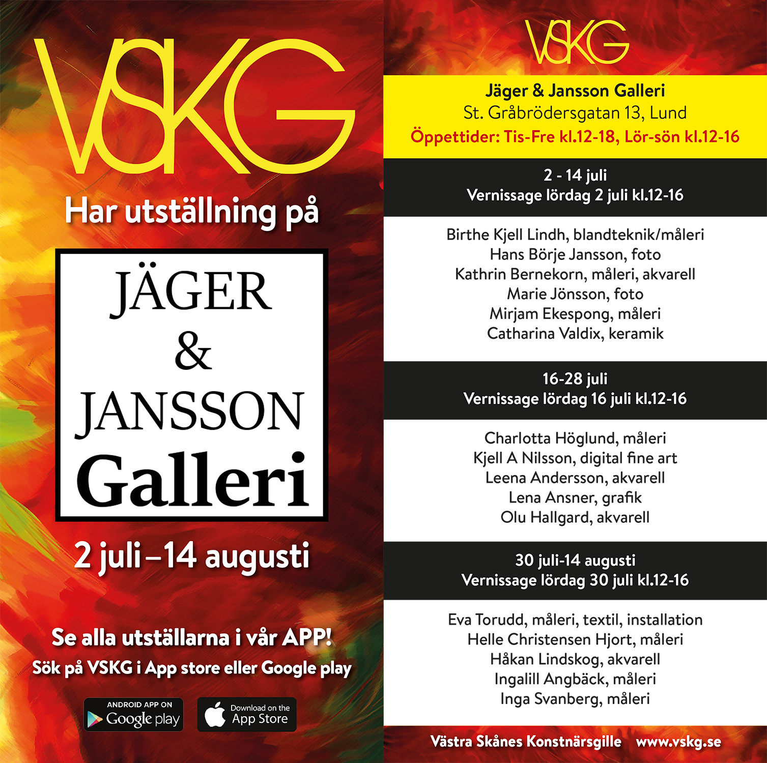 VSKG på Jäger & Jansson Galleri i Lund