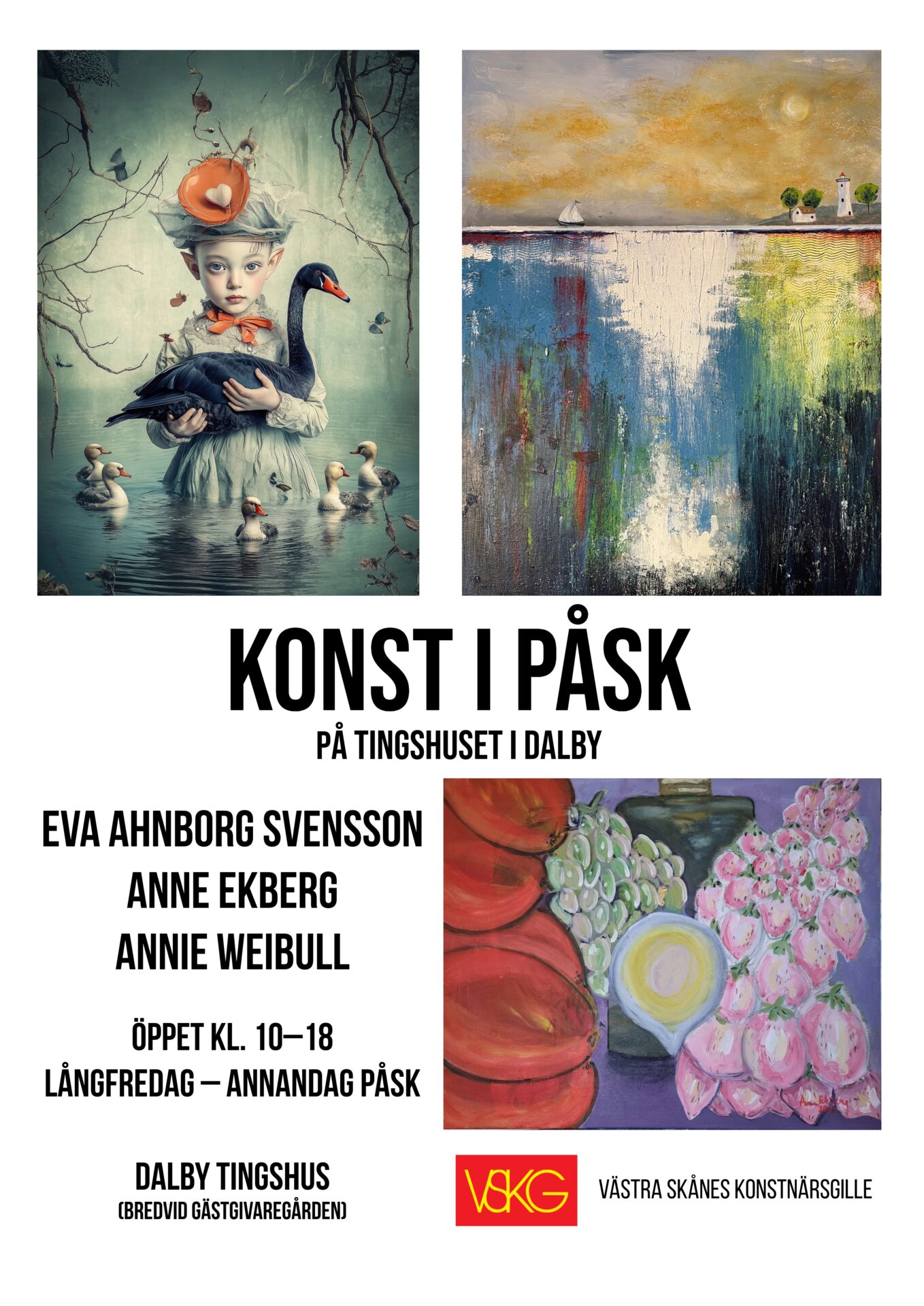 Konst i påsk på Dalby Tingshus